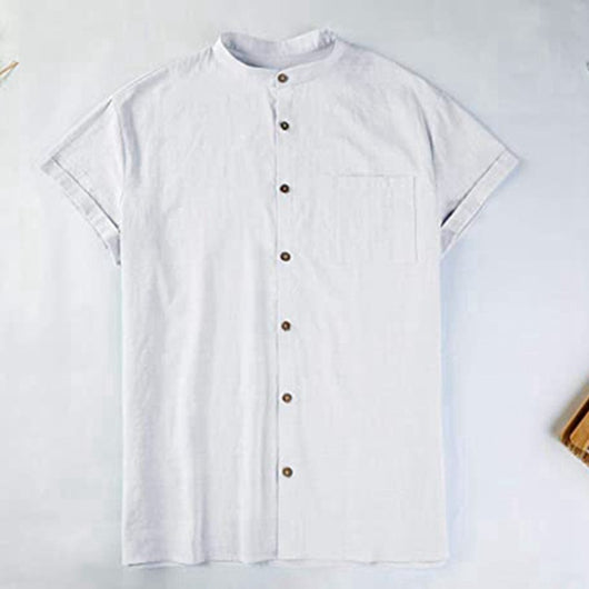 Camisas Sueltas de Verano con Cuello V - Cómodas y Versátiles para Hombre - Image 16
