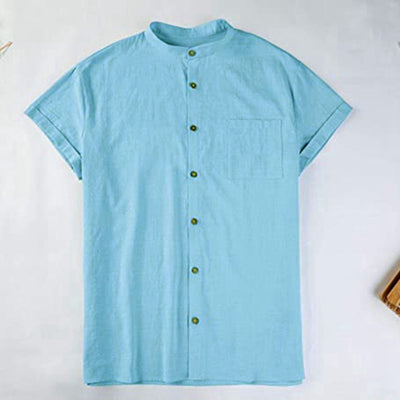 Camisas Sueltas de Verano con Cuello V - Cómodas y Versátiles para Hombre - Image 17