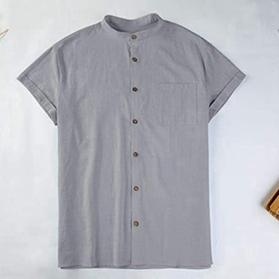 Camisas Sueltas de Verano con Cuello V - Cómodas y Versátiles para Hombre - Image 18