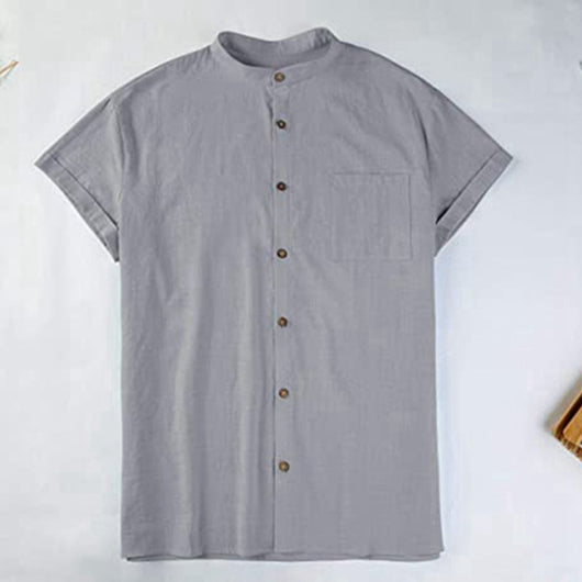 Camisas Sueltas de Verano con Cuello V - Cómodas y Versátiles para Hombre - Image 18