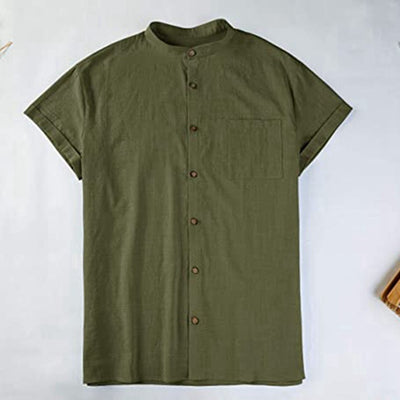 Camisas Sueltas de Verano con Cuello V - Cómodas y Versátiles para Hombre - Image 19