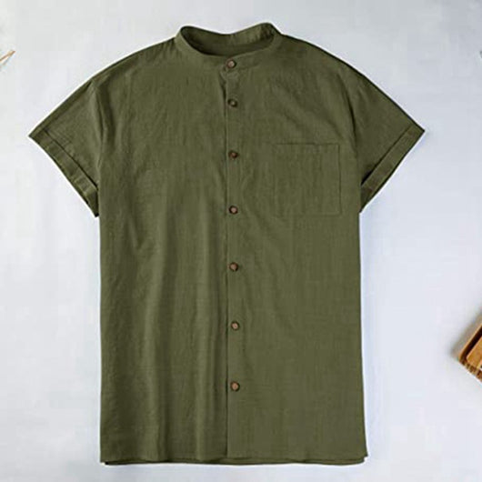 Camisas Sueltas de Verano con Cuello V - Cómodas y Versátiles para Hombre - Image 19