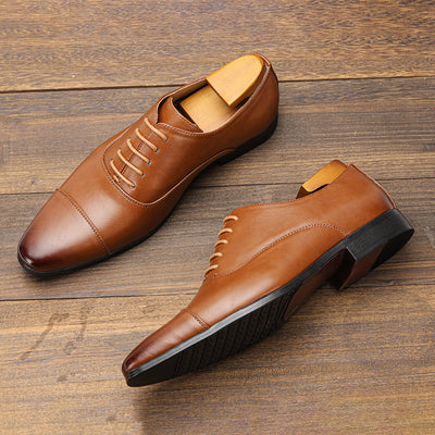 Zapatos Oxford Puntiagudos de Cuero Premium - Estilo Clásico Británico para Hombre - Image 10