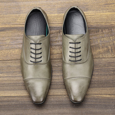Zapatos Oxford Puntiagudos de Cuero Premium - Estilo Clásico Británico para Hombre - Image 12