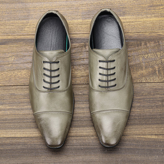 Zapatos Oxford Puntiagudos de Cuero Premium - Estilo Clásico Británico para Hombre - Image 12