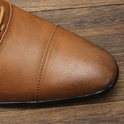 Zapatos Oxford Puntiagudos de Cuero Premium - Estilo Clásico Británico para Hombre - Image 15