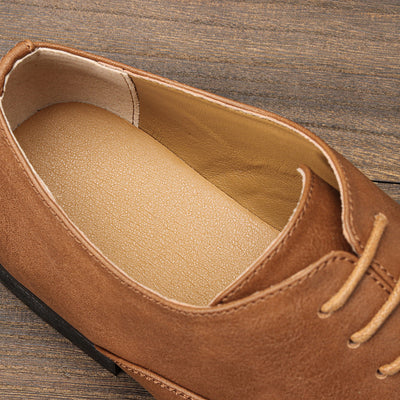 Zapatos Oxford Puntiagudos de Cuero Premium - Estilo Clásico Británico para Hombre - Image 17