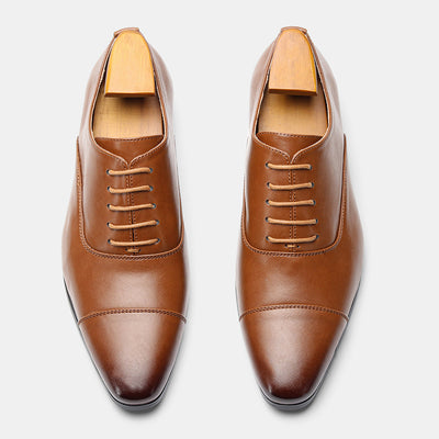 Zapatos Oxford Puntiagudos de Cuero Premium - Estilo Clásico Británico para Hombre - Image 23