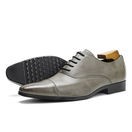 Zapatos Oxford Puntiagudos de Cuero Premium - Estilo Clásico Británico para Hombre - Image 28