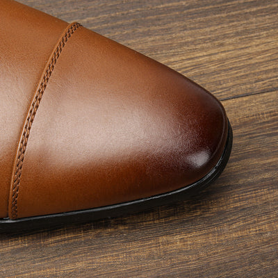Zapatos Oxford Puntiagudos de Cuero Premium - Estilo Clásico Británico para Hombre - Image 31