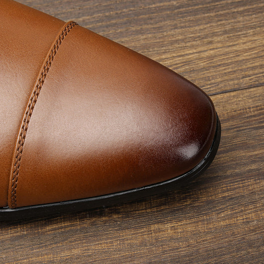 Zapatos Oxford Puntiagudos de Cuero Premium - Estilo Clásico Británico para Hombre - Image 31