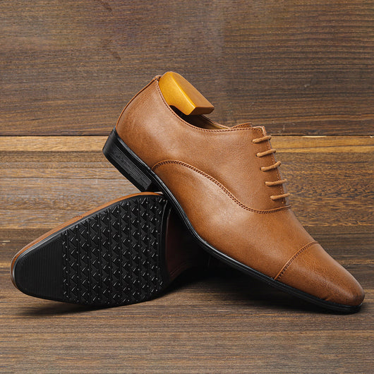 Zapatos Oxford Puntiagudos de Cuero Premium - Estilo Clásico Británico para Hombre - Image 32