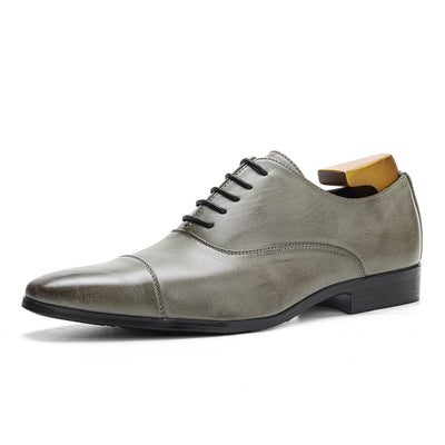 Zapatos Oxford Puntiagudos de Cuero Premium - Estilo Clásico Británico para Hombre - Image 33
