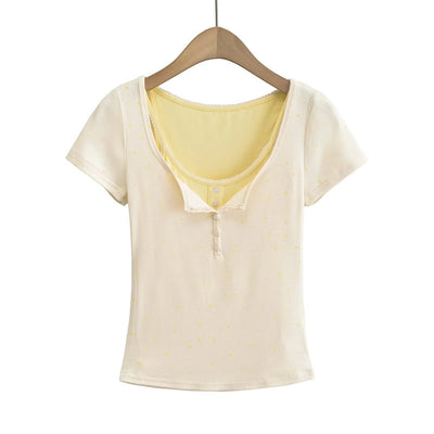 Conjunto de Dos Piezas con Lunares - Blusa Corta y Short Coordinado - Image 9