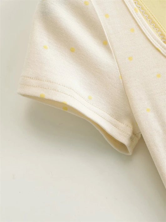 Conjunto de Dos Piezas con Lunares - Blusa Corta y Short Coordinado - Image 22