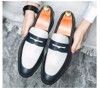 Zapatos Casual de Cuero Estilo Británico-Coreano sin Cordones - Image 9