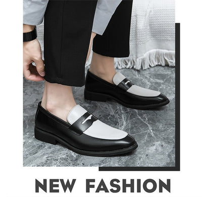 Zapatos Casual de Cuero Estilo Británico-Coreano sin Cordones - Image 11