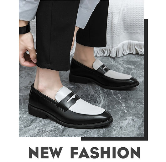 Zapatos Casual de Cuero Estilo Británico-Coreano sin Cordones - Image 11