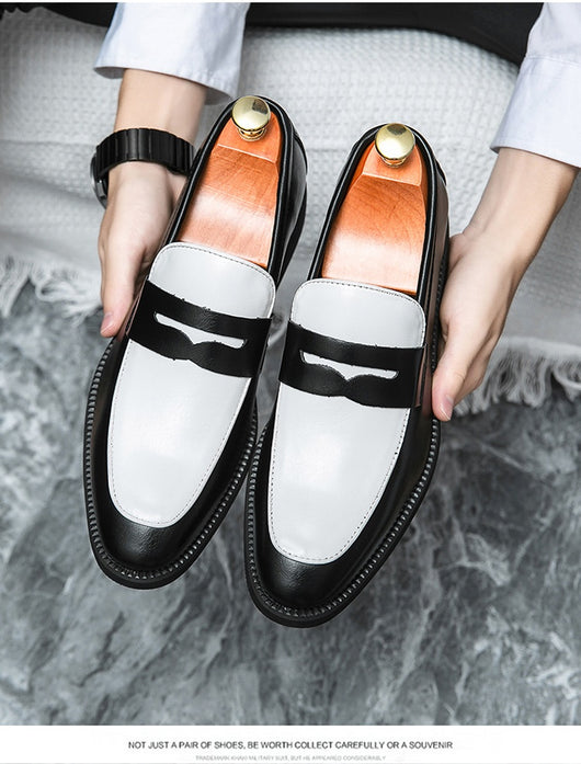Zapatos Casual de Cuero Estilo Británico-Coreano sin Cordones - Image 15