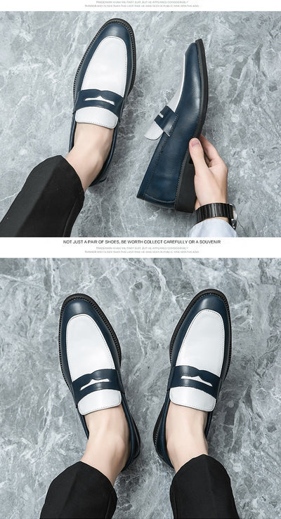 Zapatos Casual de Cuero Estilo Británico-Coreano sin Cordones - Image 17