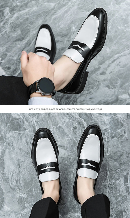 Zapatos Casual de Cuero Estilo Británico-Coreano sin Cordones - Image 18
