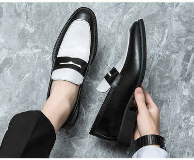 Zapatos Casual de Cuero Estilo Británico-Coreano sin Cordones - Image 19