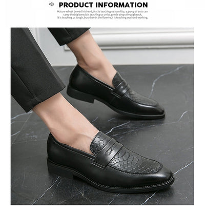 Zapatos Casuales de Cuero Estilo Británico-Coreano Sin Cordones - Image 8