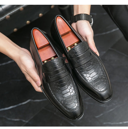 Zapatos Casuales de Cuero Estilo Británico-Coreano Sin Cordones - Image 9
