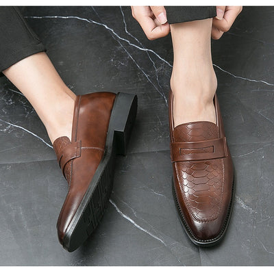 Zapatos Casuales de Cuero Estilo Británico-Coreano Sin Cordones - Image 10