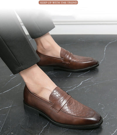 Zapatos Casuales de Cuero Estilo Británico-Coreano Sin Cordones - Image 11