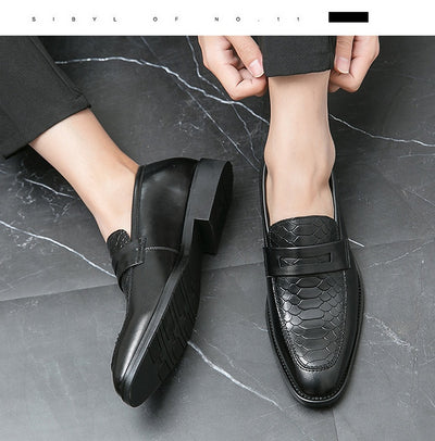 Zapatos Casuales de Cuero Estilo Británico-Coreano Sin Cordones - Image 14