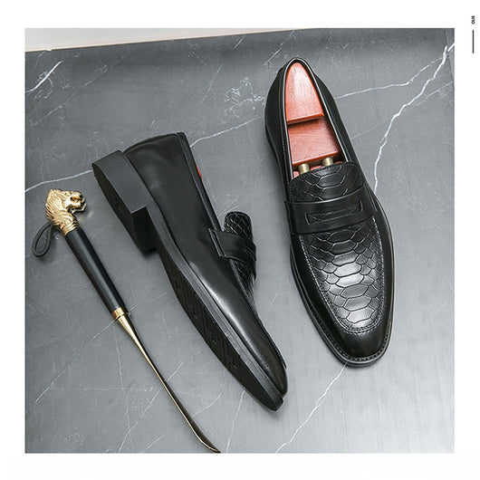 Zapatos Casuales de Cuero Estilo Británico-Coreano Sin Cordones - Image 15