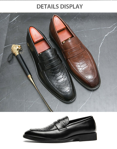 Zapatos Casuales de Cuero Estilo Británico-Coreano Sin Cordones - Image 17