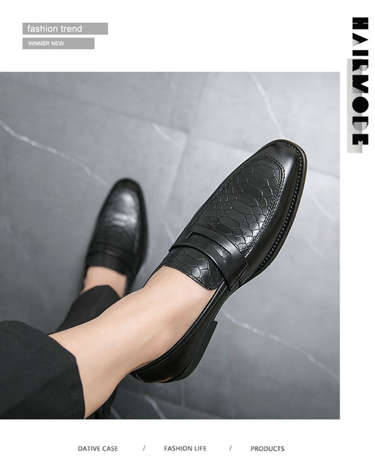Zapatos Casuales de Cuero Estilo Británico-Coreano Sin Cordones - Image 18