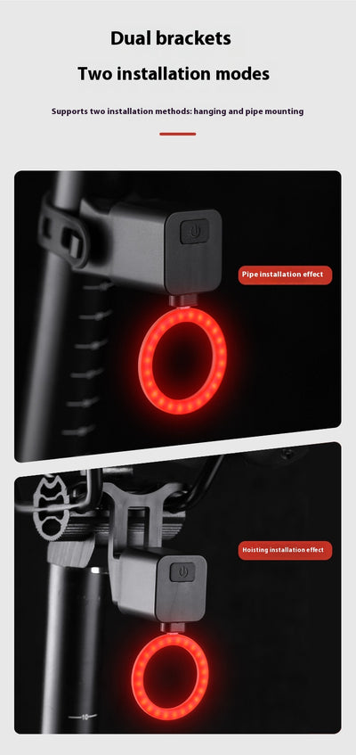 Luz Trasera LED para Bicicleta con Indicador de Seguridad Nocturna - Image 29