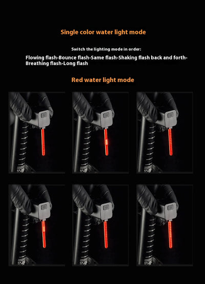 Luz Trasera LED para Bicicleta con Indicador de Seguridad Nocturna - Image 31