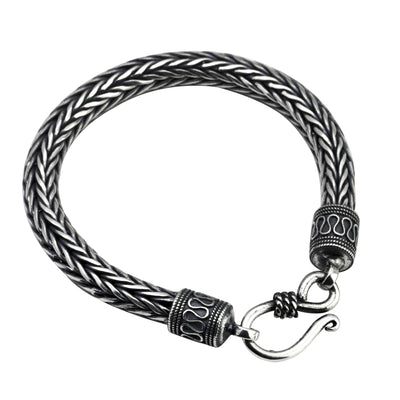 Pulsera de Plata 925 Tailandesa Artesanal con Cadena de Flores de Cáñamo - Diseño Vintage - Image 10