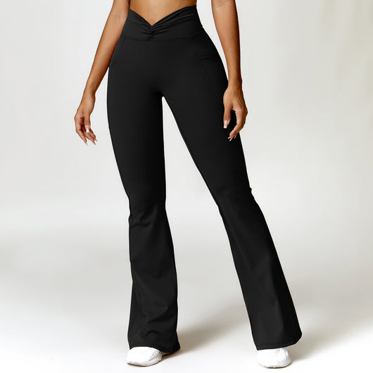 Pantalones Yoga Cintura Alta con Bolsillos - Diseño Europeo y Americano - Image 23