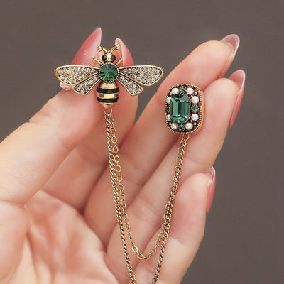 Broche Abeja Retro con Cadena - Accesorio de Personalidad - Image 20