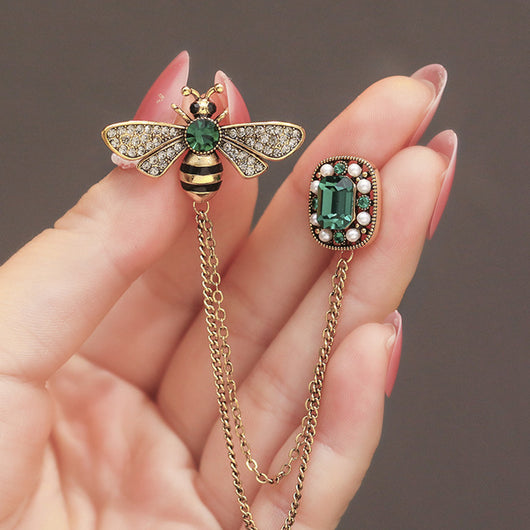 Broche Abeja Retro con Cadena - Accesorio de Personalidad - Image 20