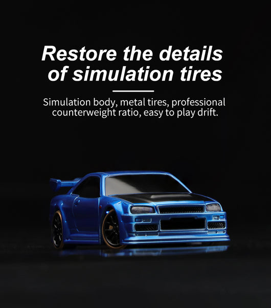Auto de Carreras RC Turbo Racing 1vs76 C64 con Giroscopio y Control Proporcional Total - Image 18