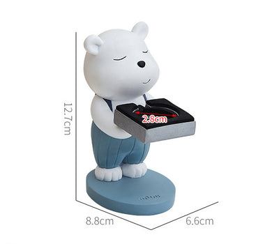Soporte Cargador Oso Diseño Original - Organizador Cartoon Antiextravío para Escritorio - Image 13