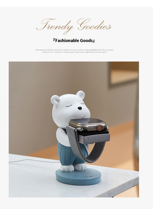 Soporte Cargador Oso Diseño Original - Organizador Cartoon Antiextravío para Escritorio - Image 20