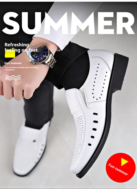 Sandalias de Cuero Respirable con Diseño Hueco - Zapatos Cómodos para Hombre - Image 11