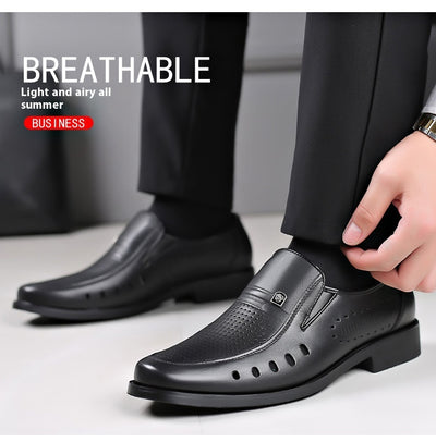 Sandalias de Cuero Respirable con Diseño Hueco - Zapatos Cómodos para Hombre - Image 12