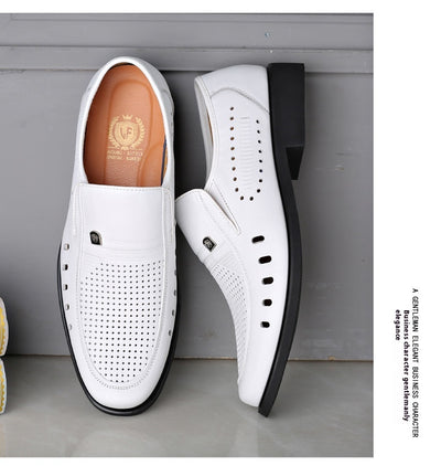 Sandalias de Cuero Respirable con Diseño Hueco - Zapatos Cómodos para Hombre - Image 14