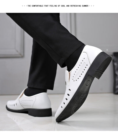 Sandalias de Cuero Respirable con Diseño Hueco - Zapatos Cómodos para Hombre - Image 18