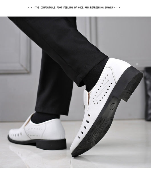 Sandalias de Cuero Respirable con Diseño Hueco - Zapatos Cómodos para Hombre - Image 18