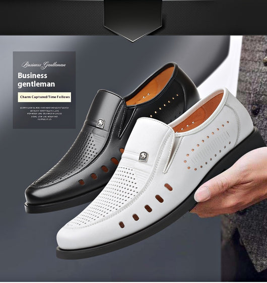 Sandalias de Cuero Respirable con Diseño Hueco - Zapatos Cómodos para Hombre - Image 23