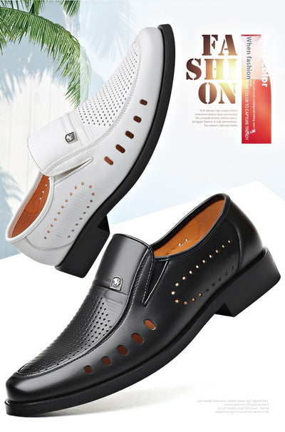 Sandalias de Cuero Respirable con Diseño Hueco - Zapatos Cómodos para Hombre - Image 24